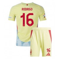 Fotbalové Dres Španělsko Rodri Hernandez #16 Dětské Venkovní ME 2024 Krátký Rukáv (+ trenýrky)
